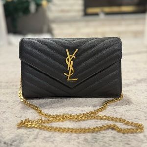 YSL chain wallet with gold hardware